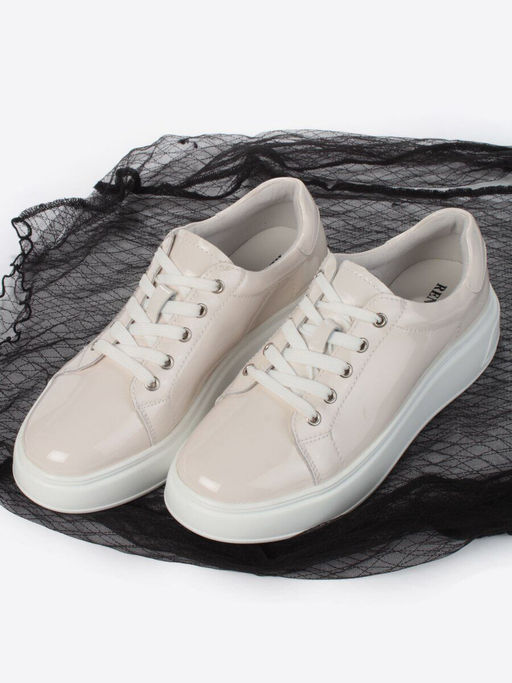 05-PDD215-1 BEIGE Кроссовки женские (натуральная кожа) - Фабричный китай фото 17