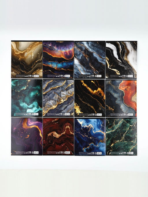 Тетради предметные, 36 л., набор из 12 шт., блок №1 Мрамор - Artfox study фото 5