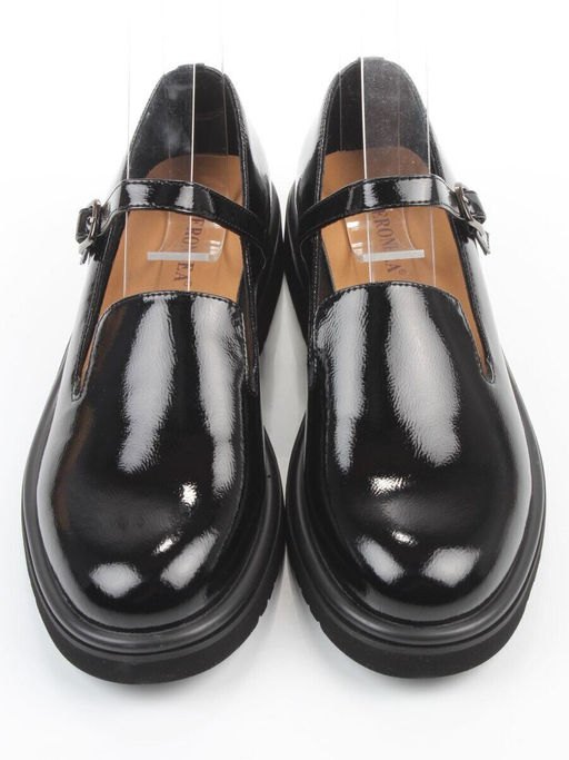 06-DLG05-2 BLACK Туфли женские (натуральная кожа)