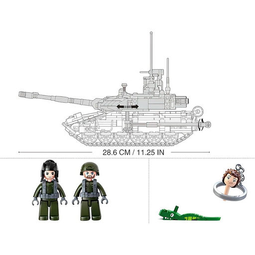 Конструктор Sluban «Модельки. Российский танк», 758 деталей