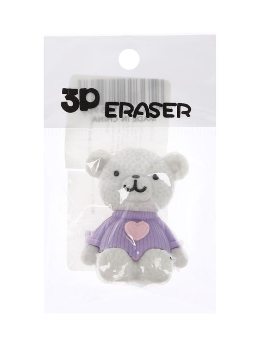 Цена за 5 шт. Ластик фигурный «Мишка», МИКС