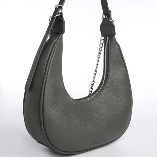 Сумка женская хобо на молнии, цвет серый - Textura фото 2