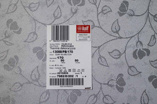 Скатерть арт. 13088/1/PB/120, СЕРЕБРИСТЫЕ ЛИСТОЧКИ, тефлоновая пропитка, размеры 120 см х 160 см