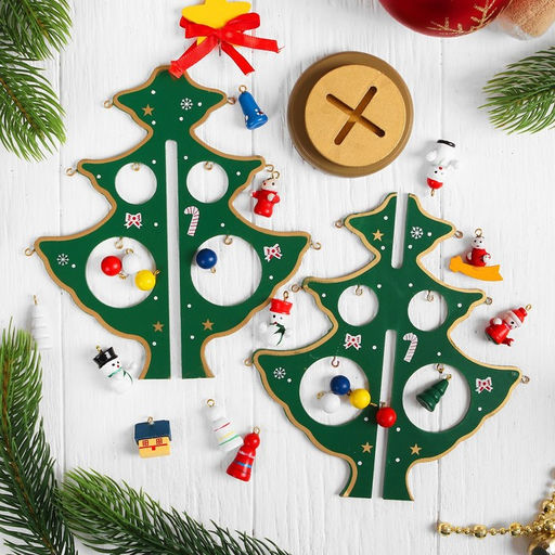 Сувенир Елка на подставке, градиент, цвет микс