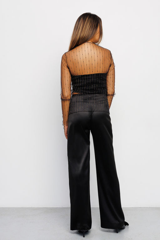 Лонгслив сетка с топом 366BLK