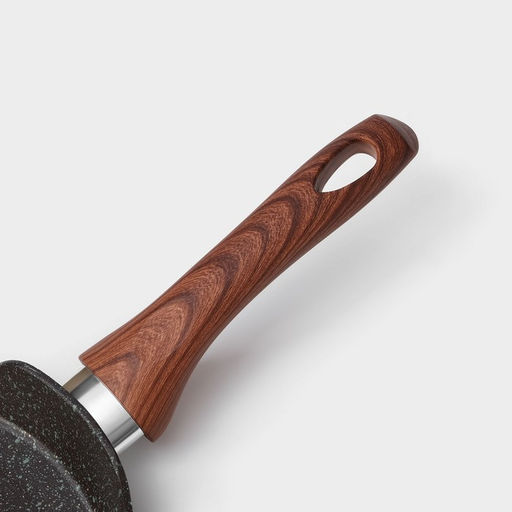 Сковорода блинная Magistro Granit, d=22 см, ручка soft-touch, антипригарное покрытие, индукция, кованый алюминий, чёрная