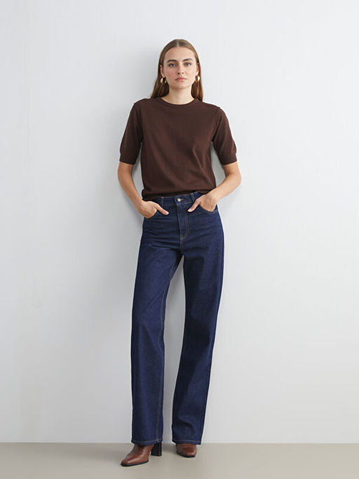 Straight Fit Kad?n Jean Pantolon