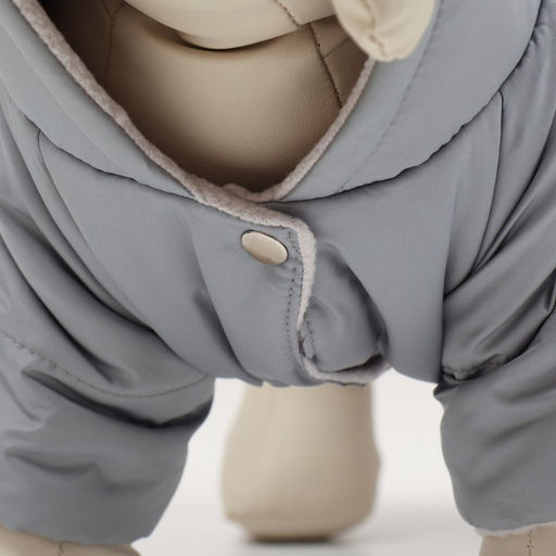 Комбинезон зимний для животных, флисовый подклад, 3XL (ДС 36-38, ОШ 36-37, ОГ 48-52), серый - Simaland фото 4