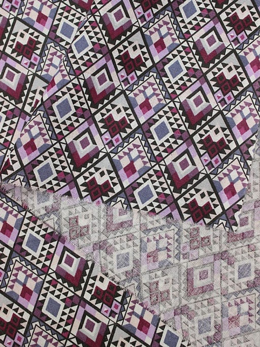 Бязь Этно - мозаика цв.сливовый, ш.1.5м, хлопок-100%, 120гр/м.кв - Купава фото 5