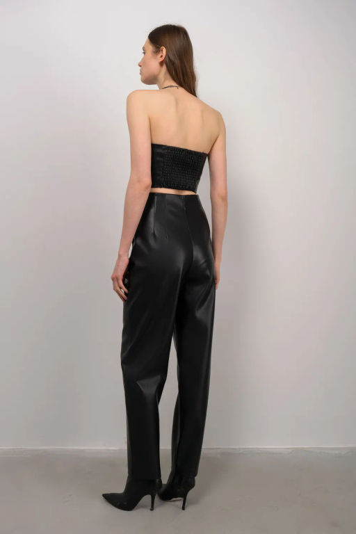 Брюки прямого кроя из искусственной кожи - Incity фото 4