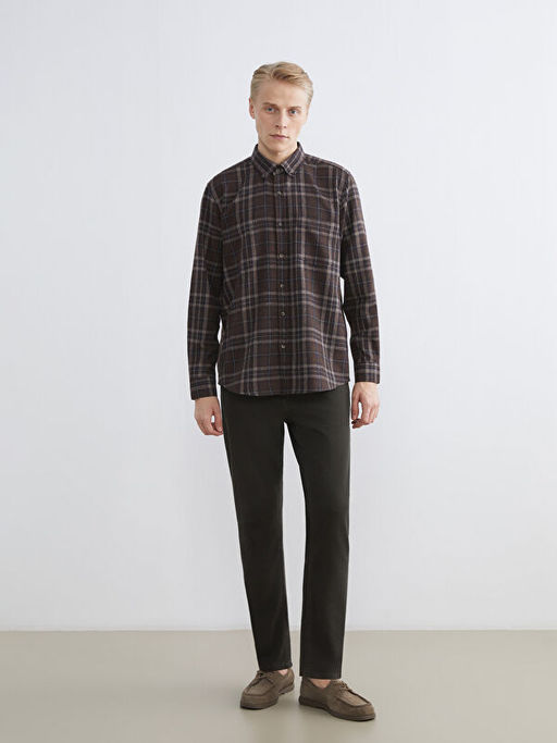 Regular Fit Uzun Kollu Ekose Erkek G?mlek