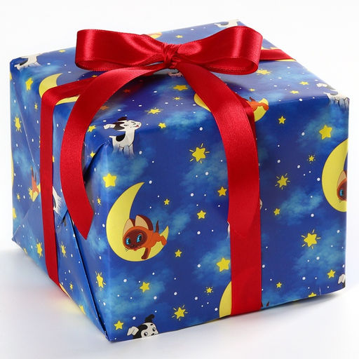 Цена за 10 шт. Упаковочная бумага, 70×100 см, Котёнок по имени Гав