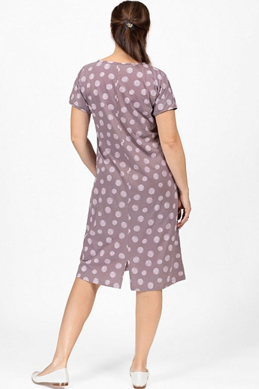 Платье трикотажное, принт, кофе (608-1) - Плиона фото 3