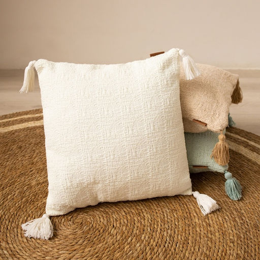 Наволочка декоративная с кисточками SL Home TASSEL, 4545 см, молочная - Sima-land home фото 2