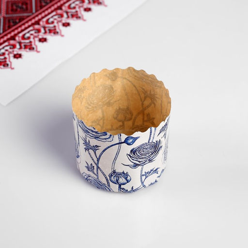 Цена за 20 шт. Форма для кулича бумажная «Фарфор», 7×6 см, МИКС