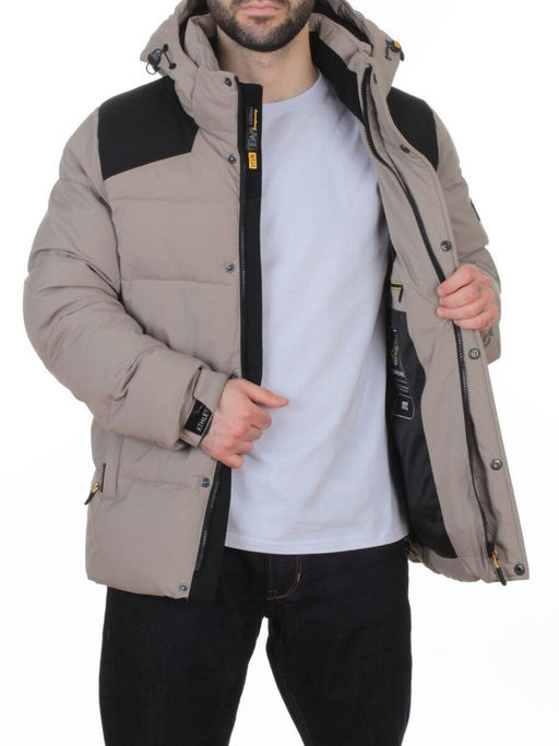 D6263 GRAY/BEIGE Куртка мужская зимняя (200 гр. холлофайбер)