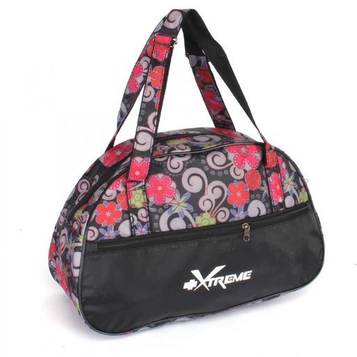 Сумка дорожная Дизайн-Фитнес (малый) -Xtreme, 1отд, 1внеш карм, черный/радуга (цветы) 240169