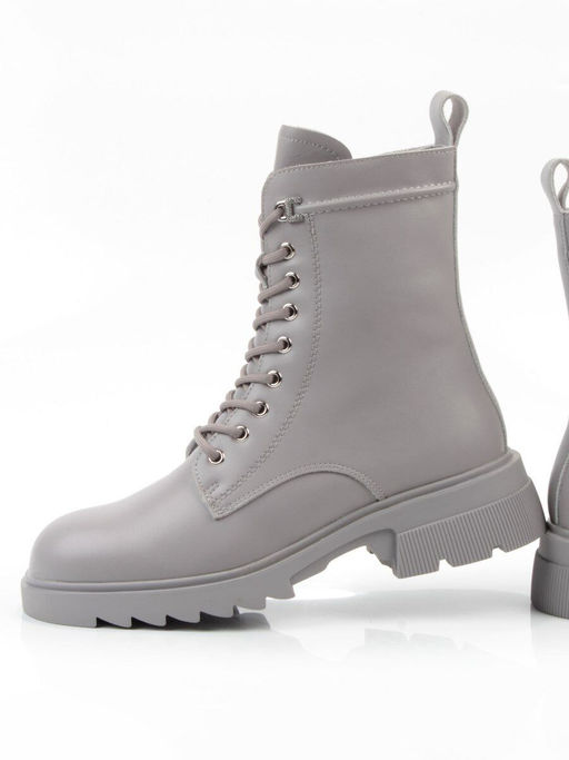 04-PAT178-2Z GRAY Ботинки зимние женские (натуральная кожа, 100% шерсть)