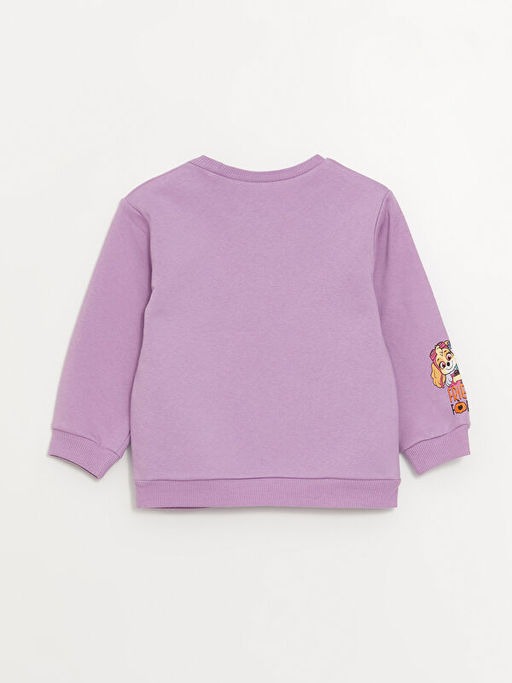 Bisiklet Yaka Uzun Kollu Paw Patrol Bask?l? K?z Bebek Sweatshirt - Waikiki фото 3