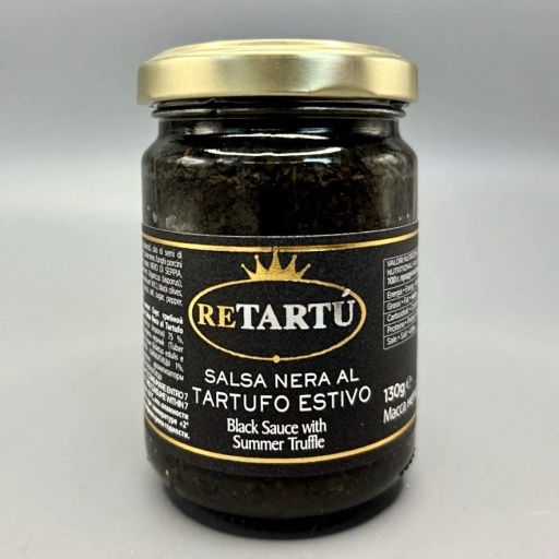 Соус RETARTU грибной трюфельный с чернилами каракатицы Сальса Нера аль Тартуфо 130 г, стекло, Италия