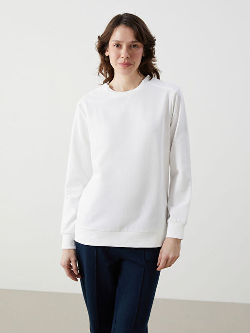 Bisiklet Yaka Kad?n Sweatshirt