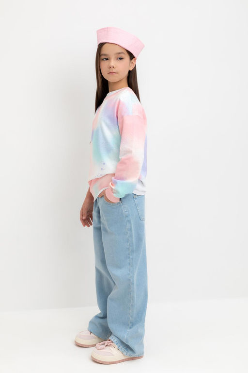 КР 302671-1/разноцветный спрей джемпер (свитшот) для дев