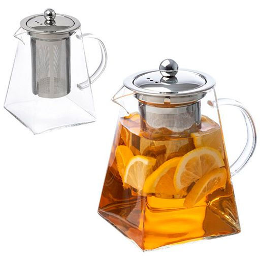 Чайник заварочный AROMA, объем 1 л, из боросиликатного стекла конусообразной формы арт.105039 - Mallony фото 2