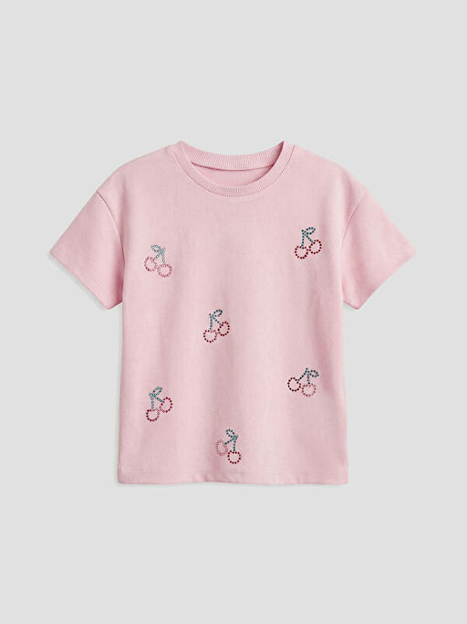 Kiraz Bask?l? K?z ?ocuk Ti??rt