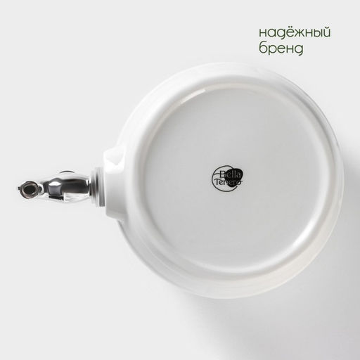 Бочонок фарфоровый с краником на деревянной подставке BellaTenero, 2.5 л, белое