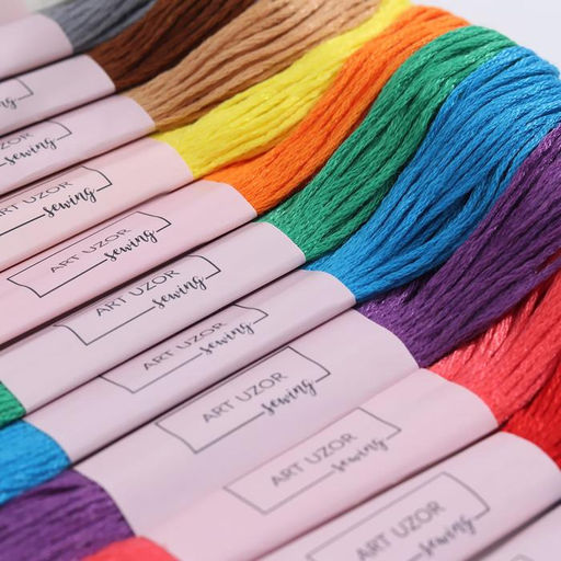 Цена за 2 шт. Набор ниток мулине №2, 8 1 м, 12 шт - Арт узор фото 2