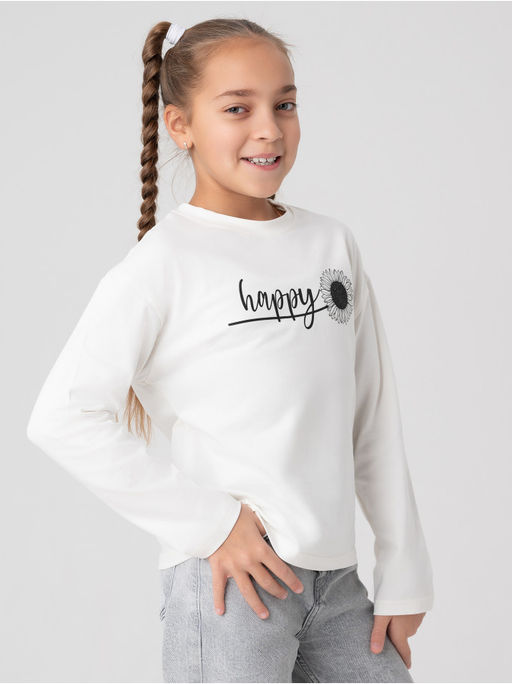 Лонгслив детский "Хэппи" экрю