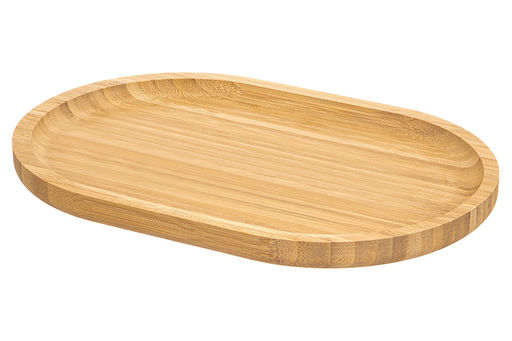 Поднос сервировочный 30*20*2 см, овальный, бамбук - Elan gallery фото 3