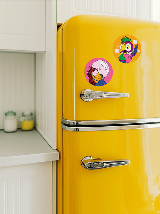 ФРЕЯ CMF-PNBM-005 Набор для раскрашивания по номерам (на магните) 9 х 9 см Попугай Кеша и Кот Василий