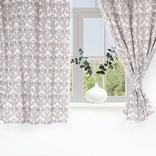 Шторы для кухни с подхватами «Этель» Classic, 150×150 см - 2 шт.,100% хлопок, рогожка 186 г/м²