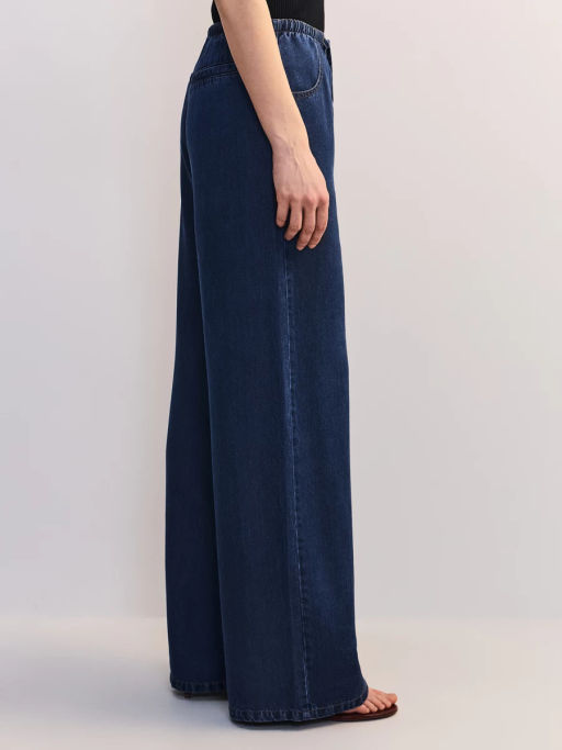 Широкие джинсы с регулируемым поясом из тенселя ZR2605092358-104 / Zarina