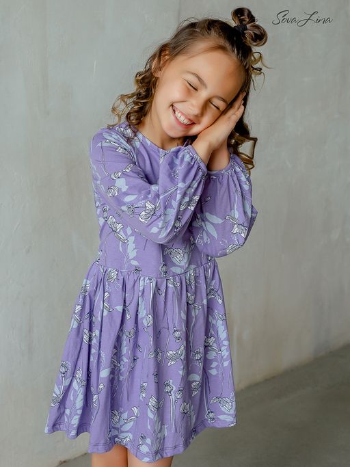 Платье Моана маки лаванда - Sovalina фото 2