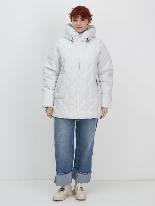 Куртка женская демисезонная с капюшоном серого цвета 1140Sr - Mtforce фото 2