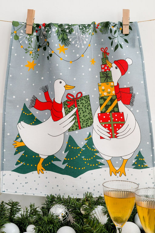 Набор полотенец новогодний, 3 шт, 47х62 - Фабрика снов фото 3