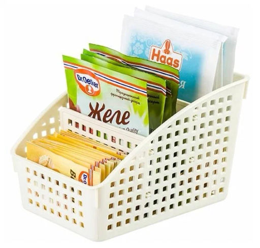 Органайзер Лофт с перегородками широкий 180х135х120мм (слоновая кость) 672026 Виолет  фото 7