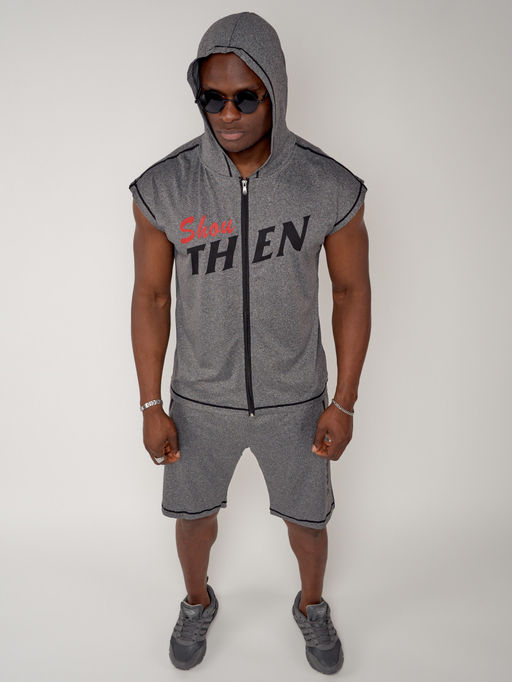 Спортивный костюм летний мужской серого цвета 2264Sr - FUYOUKAI фото 8
