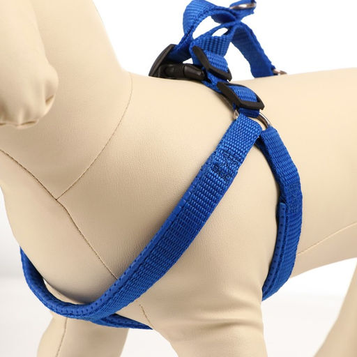 Шлейка Комфорт комбинированная, 1,5 см, ОШ 36-50 см, ОГ 40-55 см, синяя - Пижон фото 3