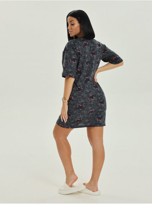 Платье домашнее Принт Графит женская - София фото 8