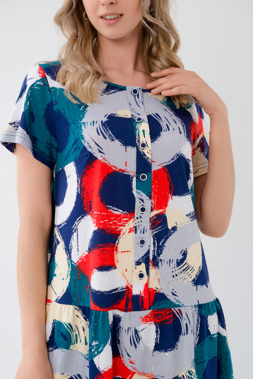 Платье женское из кулирки Кармелита круги - Амадэль фото 11