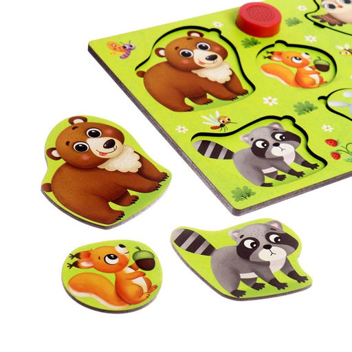 Пазл деревянный с чипом Лесные жители - Лесная мастерская фото 4