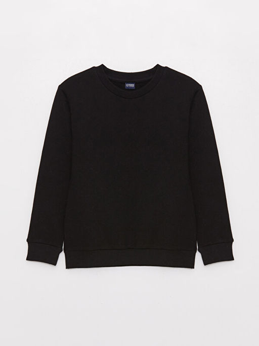 Bisiklet Yaka Basic Uzun Kollu Erkek ?ocuk Sweatshirt