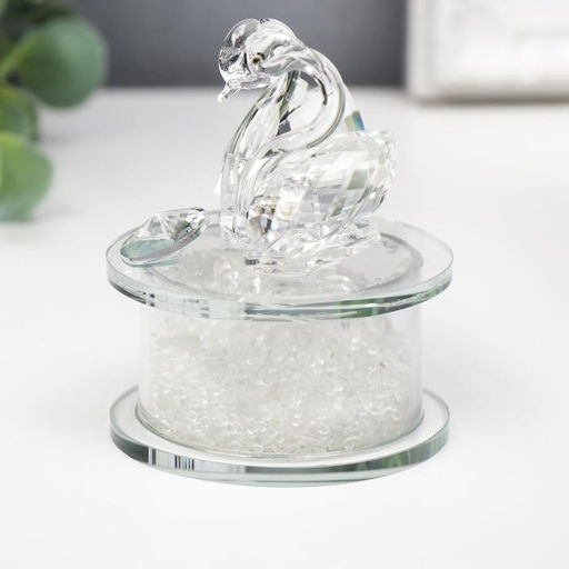 Фигурка стекло «Два лебедя», бисер, 8.4×6.8×5.8 см