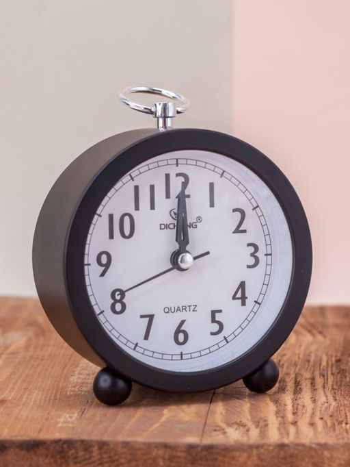 Часы-будильник "Every day", black (12,2х12,2 см)