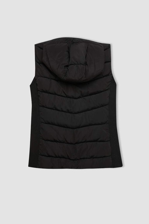 Водоотталкивающий надувной жилет с капюшоном DeFactoFit для спортсменов узкого кроя  фото 10