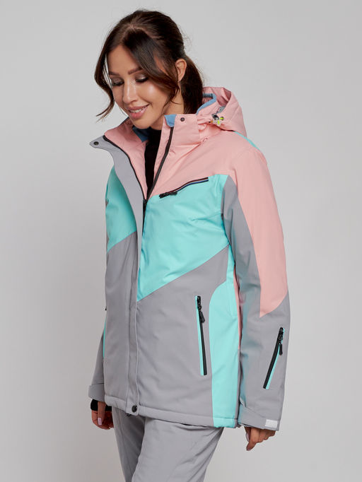 Горнолыжная куртка женская зимняя розового цвета 2319R - Chunmai фото 7