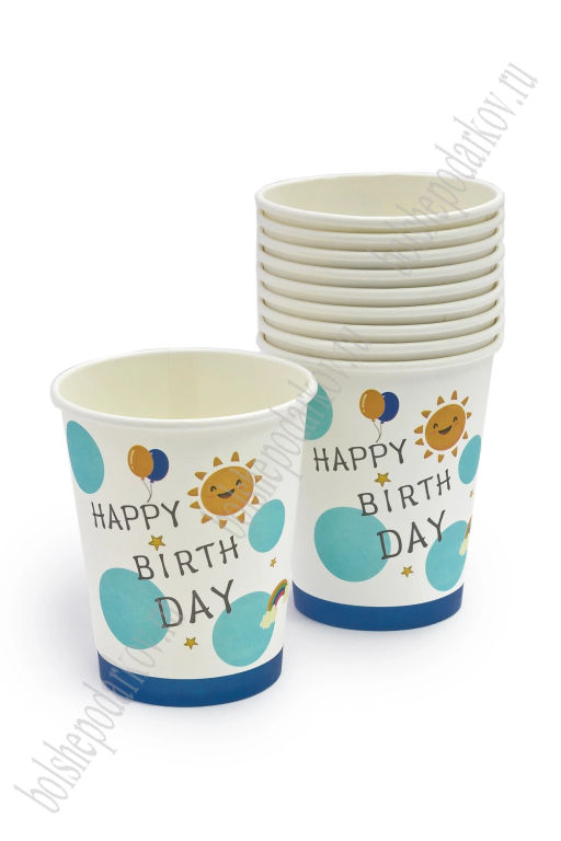 Стаканчики бумажные 250 мл (10 шт) SF-7834, №5